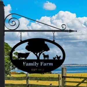Custom Metal Farmhouse Sign Farm Outdoor Ranch Sign Gift For Farmer 1
