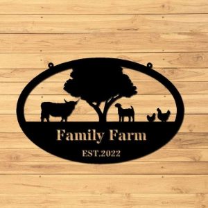 Custom Metal Farmhouse Sign Farm Outdoor Ranch Sign Gift For Farmer 2