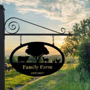 Custom Metal Farmhouse Sign Farm Outdoor Ranch Sign Gift For Farmer 3