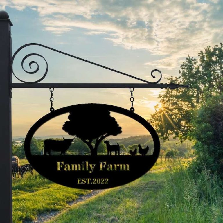 Custom Metal Farmhouse Sign Farm Outdoor Ranch Sign Gift For Farmer ...