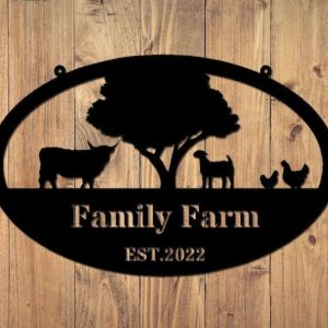 Custom Metal Farmhouse Sign Farm Outdoor Ranch Sign Gift For Farmer 4