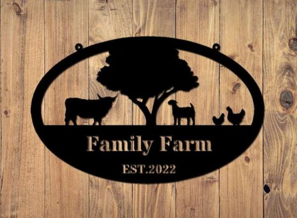 Custom Metal Farmhouse Sign Farm Outdoor Ranch Sign Gift For Farmer