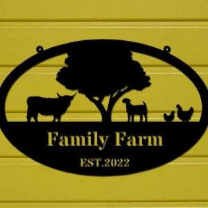 Custom Metal Farmhouse Sign Farm Outdoor Ranch Sign Gift For Farmer 6