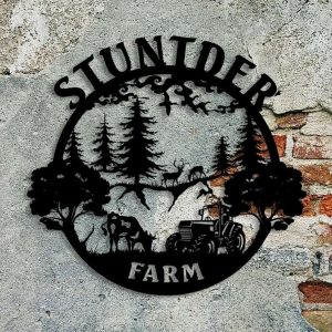 Custom Metal Farmhouse Sign Farm Tractor Goat Home Decor Gift For Farmer 1 1