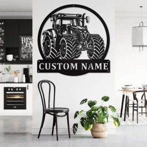 Custom Tractor Farm Name Home Sign Decor Gift For Farmer2