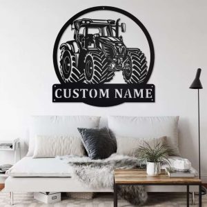 Custom Tractor Farm Name Home Sign Decor Gift For Farmer