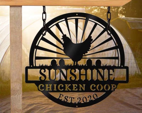 Customized Chicken Farm Metal Sign Hen House Coop Sign Farmhouse