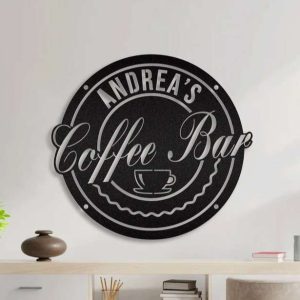 Customized Coffee Bar Metal Art Coffee Station Sign Coffee Bar Decor Coffee Shop 1