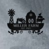 Customized Metal Farm Sign Farmhouse Decor Outdoor Cattle Pig Rooster Chicken Monogram 2
