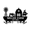 Customized Metal Farm Sign Farmhouse Decor Outdoor Cattle Pig Rooster Chicken Monogram 4