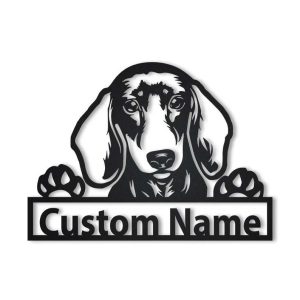 Dachshund Dog Metal Wall Art Dog Lover Personalized Metal Sign 1