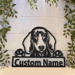 Dachshund Dog Metal Wall Art Dog Lover Personalized Metal Sign 2