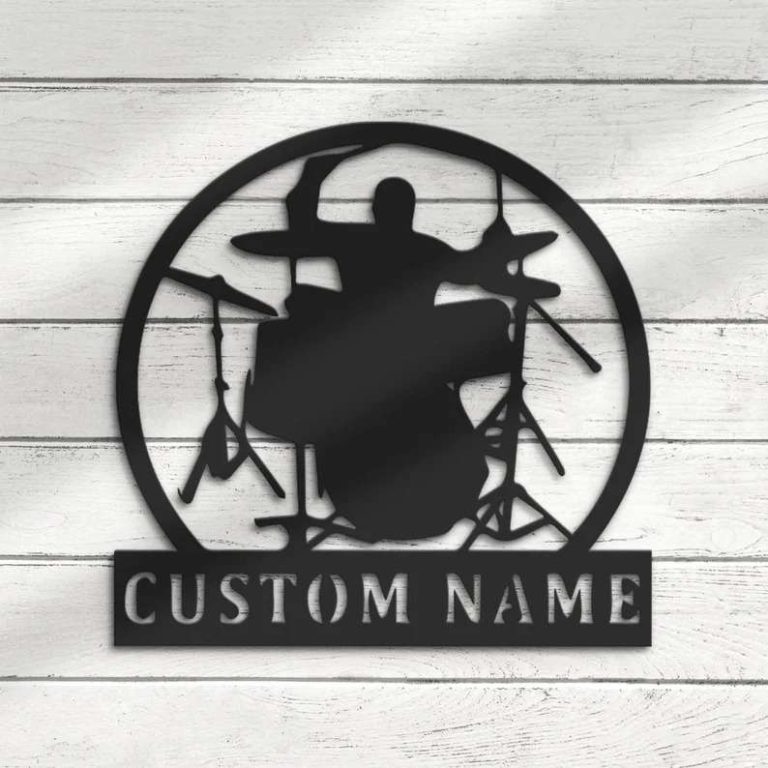 Drummer Sign Drummer Room Drum Lover Custom Metal Sign - Custom Laser Cut Metal Art ...