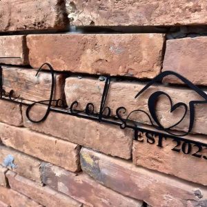 Family Name Sign Last Name Sign Metal Wall Art Family Established Sign 4