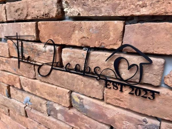 Family Name Sign, Last Name Sign, Metal Wall Art Family Established Sign