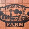 Farm House Wall Art Cow Chicken Farmer Personalized Metal Sign 2