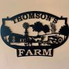 Farm House Wall Art Cow Chicken Farmer Personalized Metal Sign 3