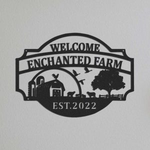 Farm House Wall Art Custom Metal Farm Sign Gift For Farmer