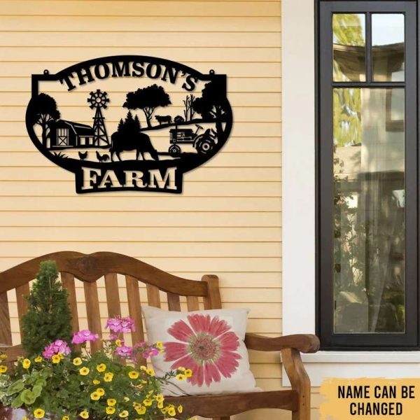 Farm Life Farmhouse Outdoor Decor Customized Metal Sign