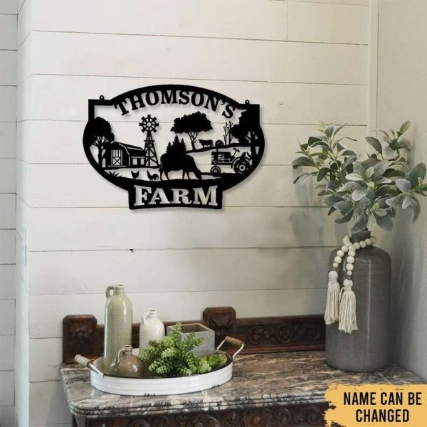 Farm Life Farmhouse Outdoor Decor Customized Metal Sign