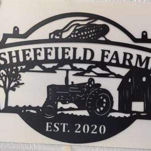 Farm Sign Outdoor Farmhouse Custom Metal Farm Sign 3