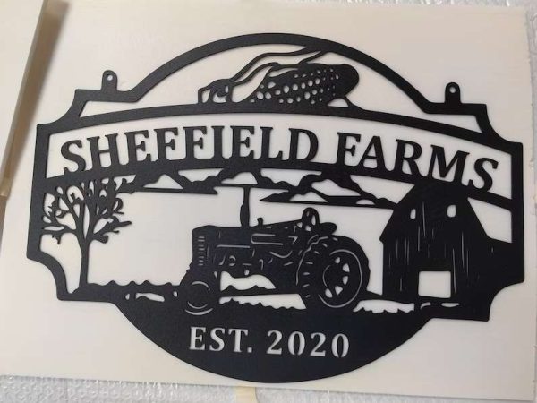 Farm Sign Outdoor Farmhouse Custom Metal Farm Sign