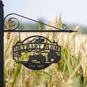 Farm Sign Outdoor Farmhouse Custom Metal Farm Sign 4