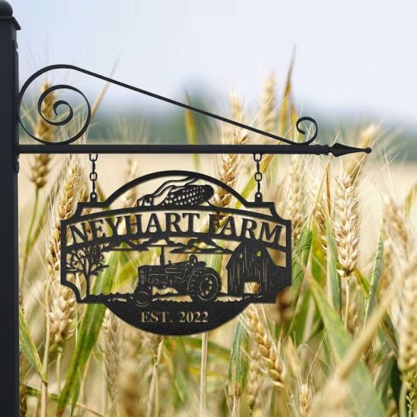 Farm Sign Outdoor Farmhouse Custom Metal Farm Sign