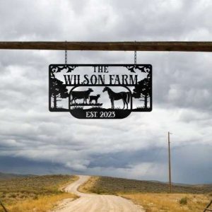 Farm Sign Ranch Farmville Farmhouse Custom Metal Sign 2