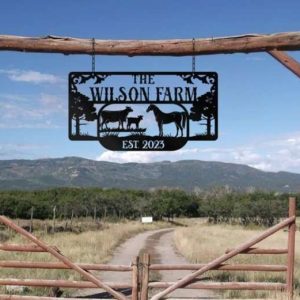 Farm Sign Ranch Farmville Farmhouse Custom Metal Sign 5