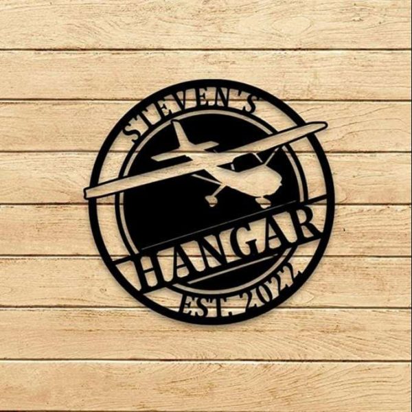 Floatplane Airplane Hangar Decor Personalized Metal Sign Aircraft Gift For Pilot