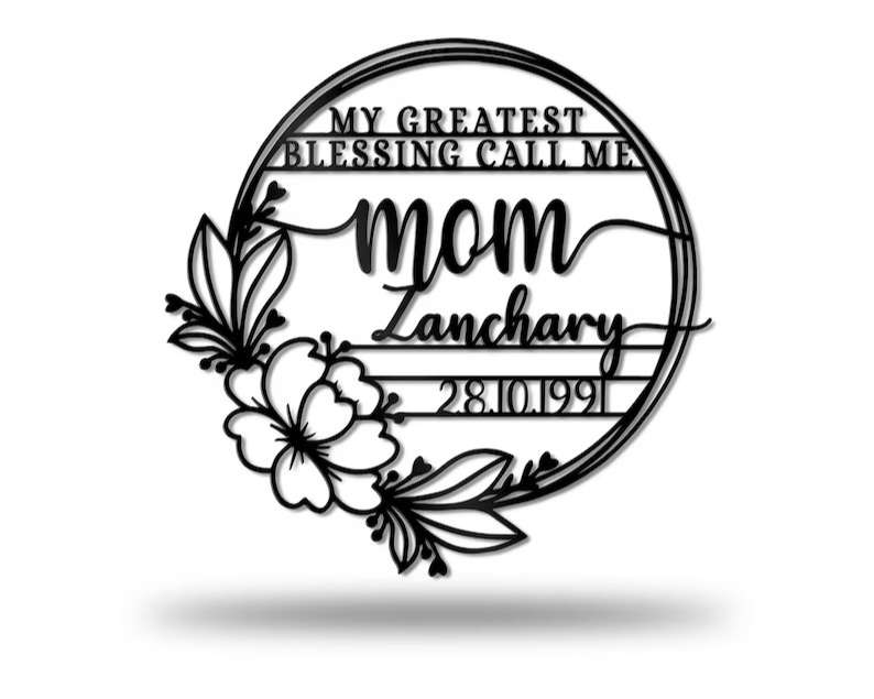 Personalized Mother's Day Gift Metal Sign With Kids Names 