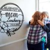 Floral Family Name Sign Custom Metal Sign Mothers Day Gifts 4