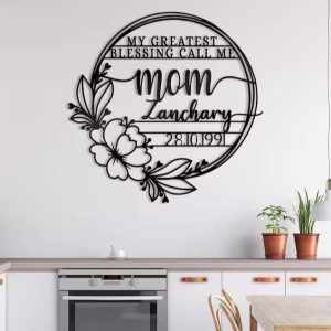 Floral Family Name Sign Custom Metal Sign Mothers Day Gifts 5