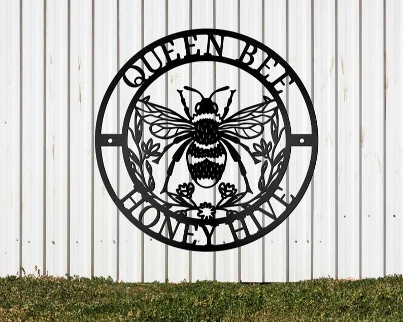 Personalized Metal Bee Sign / Bees Metal Art / Bee Home Decor / Hive Home  Decor / Metal Wall Art / Bee Sign 