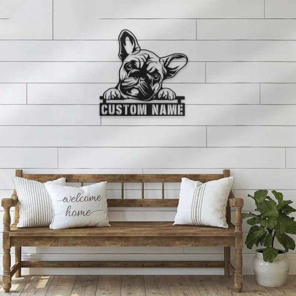 French Bulldog Metal Wall Art Dog Lover Personalized Metal Sign