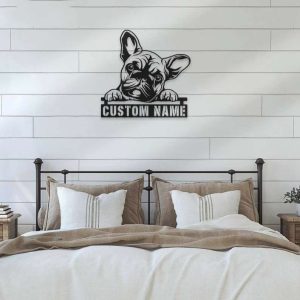 French Bulldog Metal Wall Art Dog Lover Personalized Metal Sign