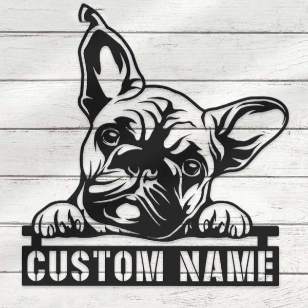 French Bulldog Metal Wall Art Dog Lover Personalized Metal Sign