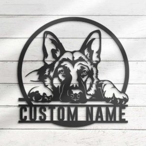 German Shepherd Metal Wall Art Dog Lover Personalized Metal Sign 4