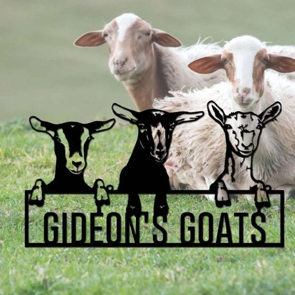 Goat Farm Sign Goat Ranch Farmhouse Farm Outdoor Custom Goat Metal Sign