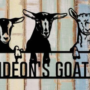 Goat Farm Sign Goat Ranch Farmhouse Farm Outdoor Custom Goat Metal Sign 3