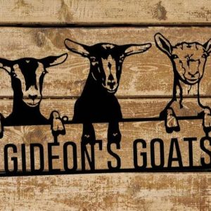 Goat Farm Sign Goat Ranch Farmhouse Farm Outdoor Custom Goat Metal Sign 6