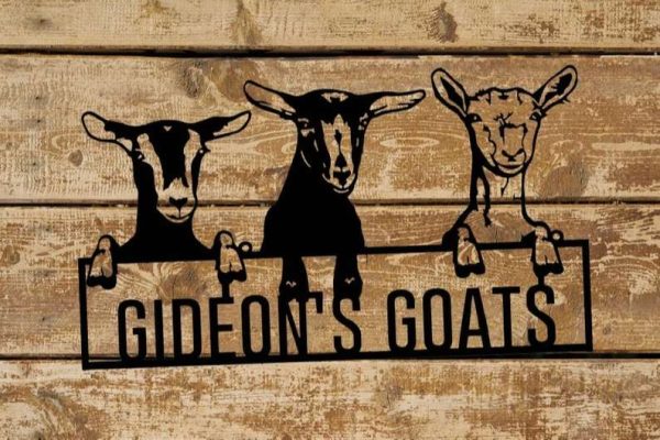 Goat Farm Sign Goat Ranch Farmhouse Farm Outdoor Custom Goat Metal Sign