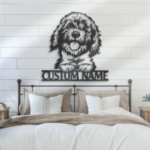 Golden Doodle Metal Wall Art Dog Lover Personalized Metal Sign 3