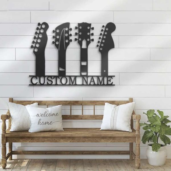 Guitar Player Guitarist Music Room Custom Metal Sign