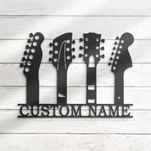 Guitar Player Guitarist Music Room Custom Metal Sign 4 1