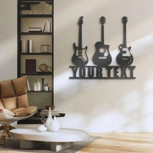 Guitar Player Guitarist Music Room Personalized Metal Sign 1