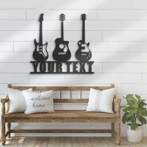 Guitar Player Guitarist Music Room Personalized Metal Sign 2