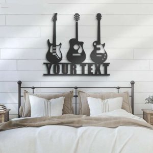 Guitar Player Guitarist Music Room Personalized Metal Sign 3
