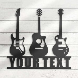 Guitar Player Guitarist Music Room Personalized Metal Sign